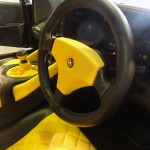black and yellow steering wheel re-trim